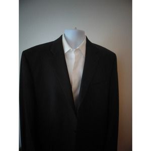 Men's KC Black Sport Jacket NEW Suit Blazer 44R 100% Wool 5 pockets